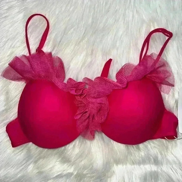 Brazilian Bikini Ruffle Embellished Bikini Top Large NWT - Picture 2 of 7